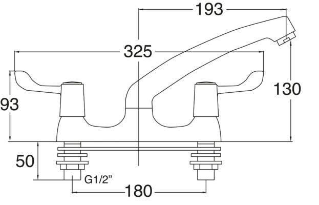 Mixer Tap with 3″ Levers