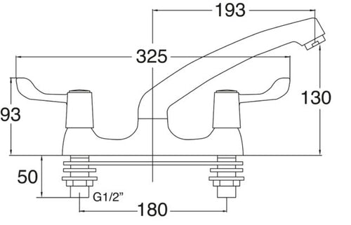 Mixer Tap with 3″ Levers